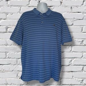 Polo Ralph Lauren Classic Fit Polo Shirt Men’s XXL Blue Striped Cotton
